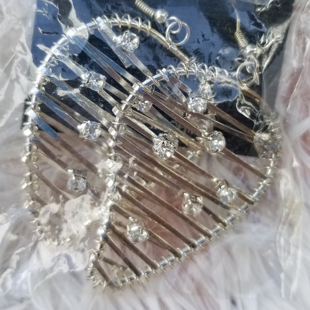 Large Silver Leaf Earrings